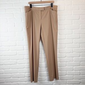 Lafayette 148 Tan Pants Irving Cammello Melange Trousers Work Wear Office NWT 14